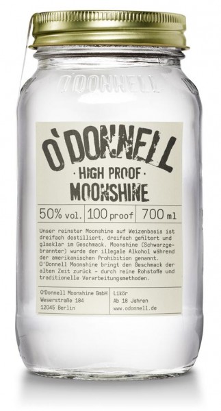 O‘Donnell Moonshine High Proof Likör, 0,7 l