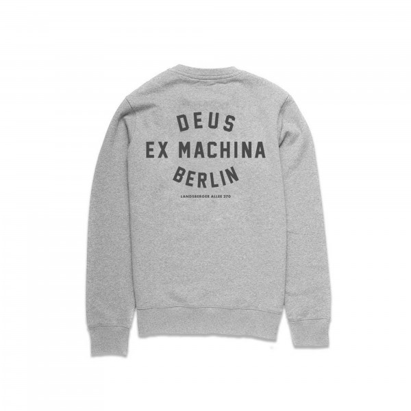 Deus Ex Machina Berlin Address Crew Sweater, grau