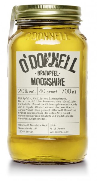 O'Donnell Moonshine Bratapfel Likör, verschiedene Größen